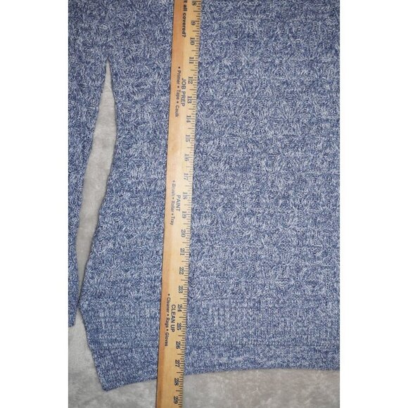 Jeanne Pierre Crew Neck Cable Knit Pullover Sweater, Women M, Blue Long Sleeve - Picture 11 of 12